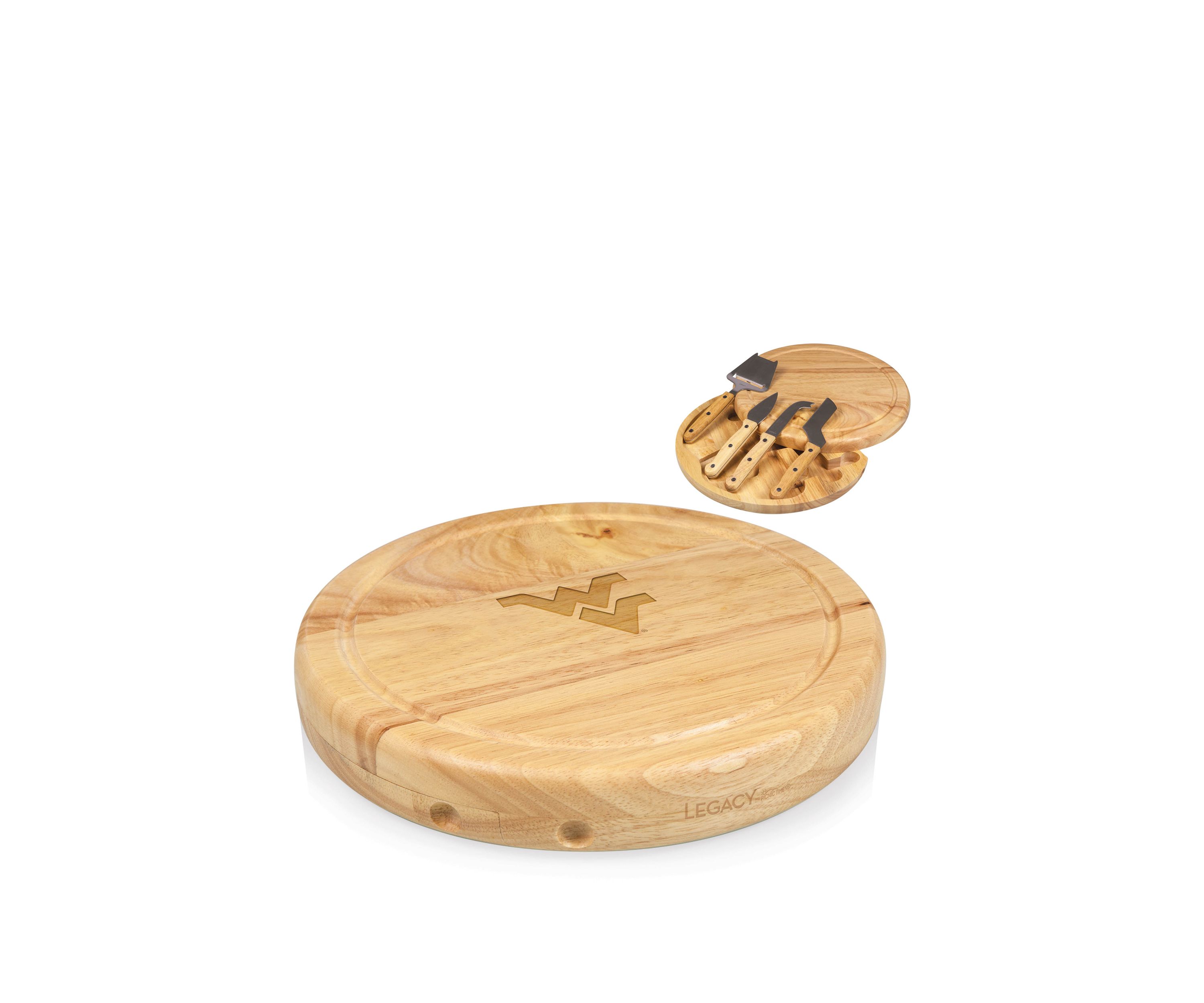 NCAA WVU Mountaineers Circo Cheese Cutting Board & Tools Set