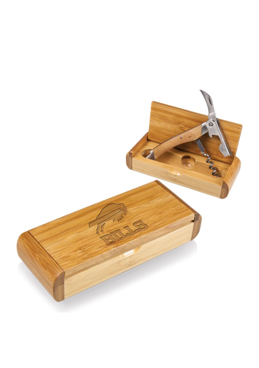 NFL Buffalo Bills Elan Deluxe Corkscrew in Bamboo Box