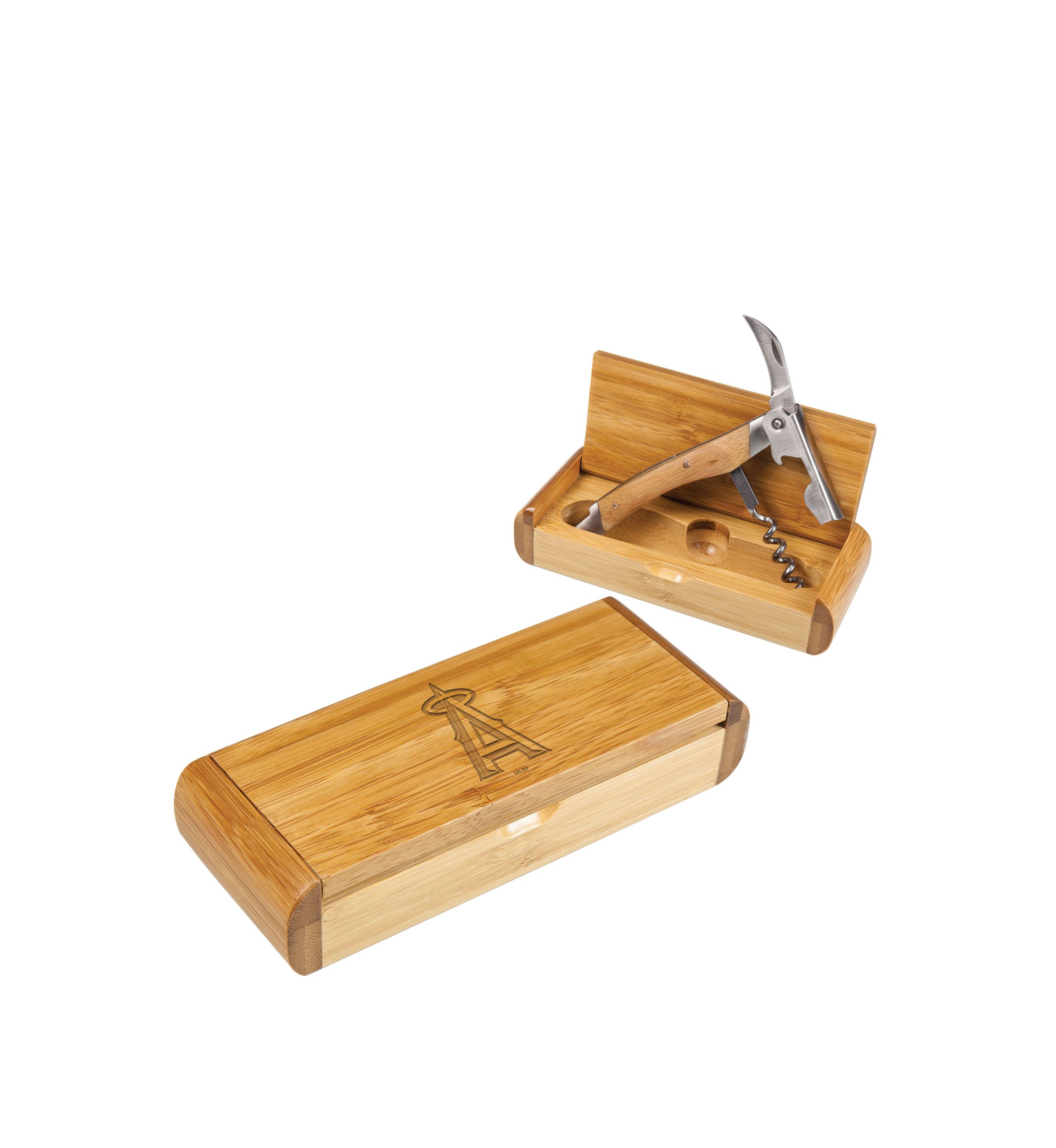 MLB Los Angeles Angels Elan Deluxe Corkscrew In Bamboo Box