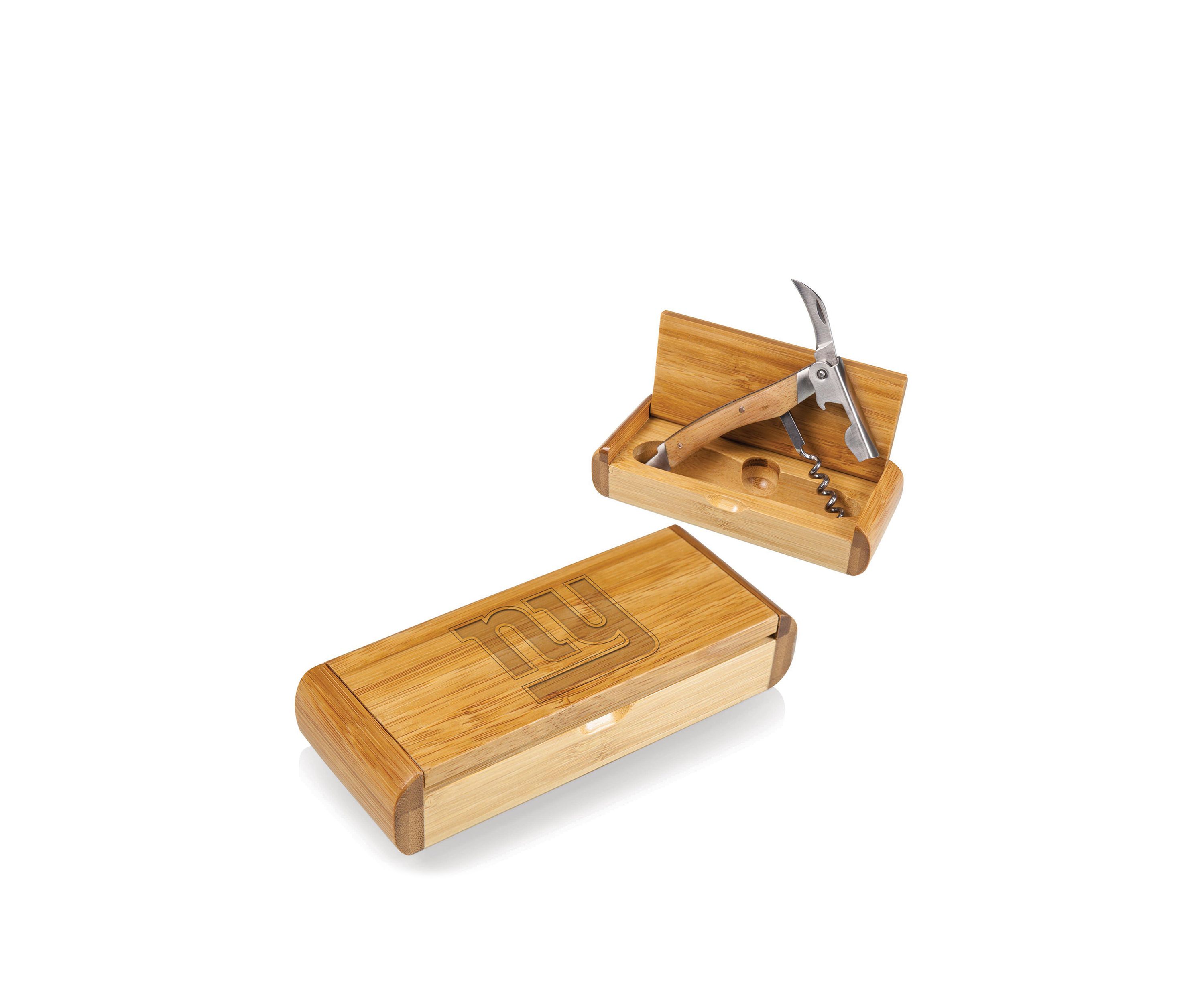 NFL New York Giants Elan Deluxe Corkscrew in Bamboo Box