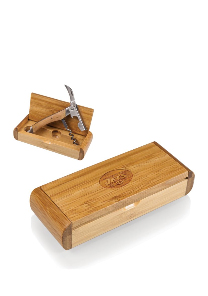 NFL New York Jets Elan Deluxe Corkscrew in Bamboo Box
