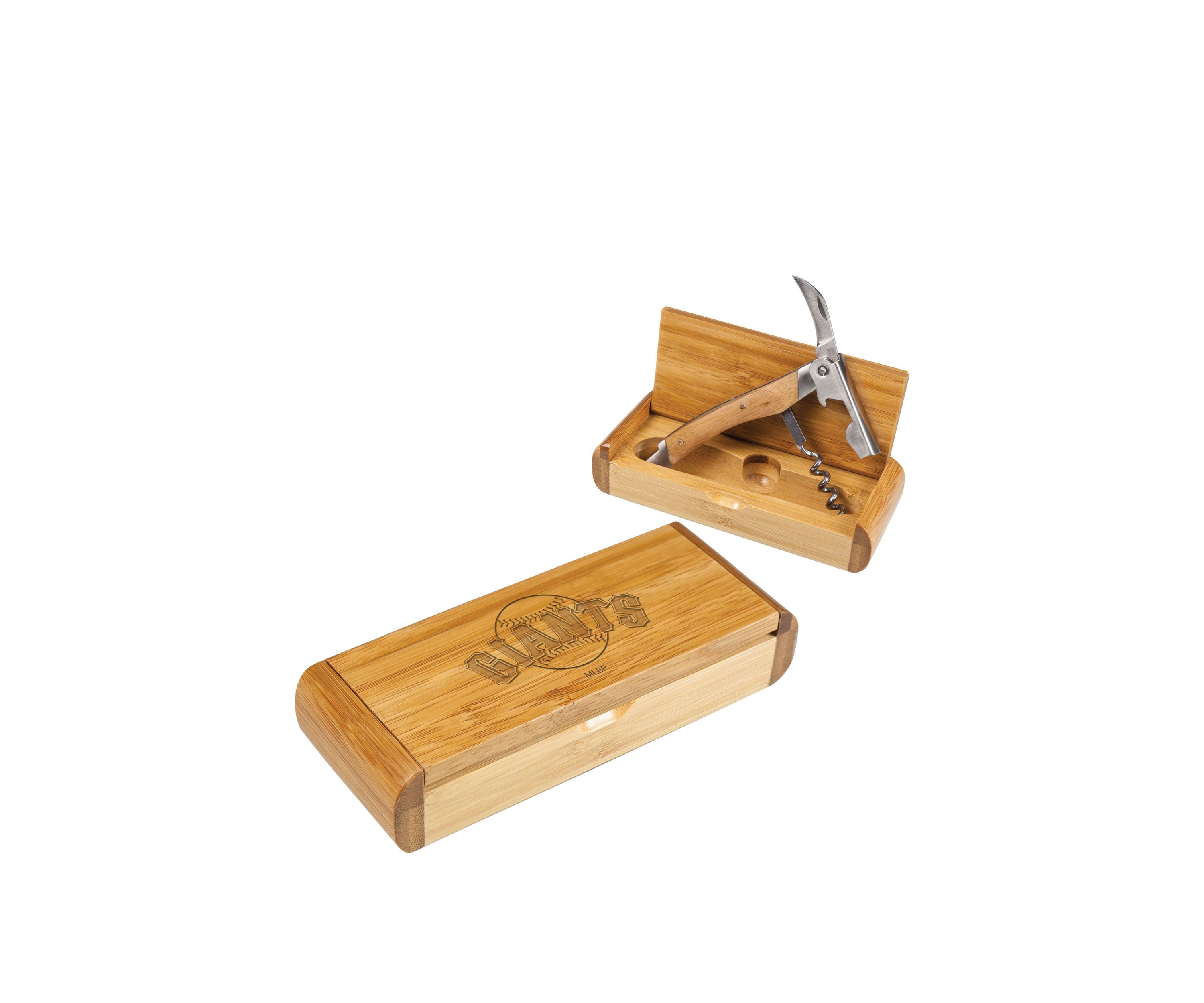 MLB San Francisco Giants Elan Deluxe Corkscrew In Bamboo Box