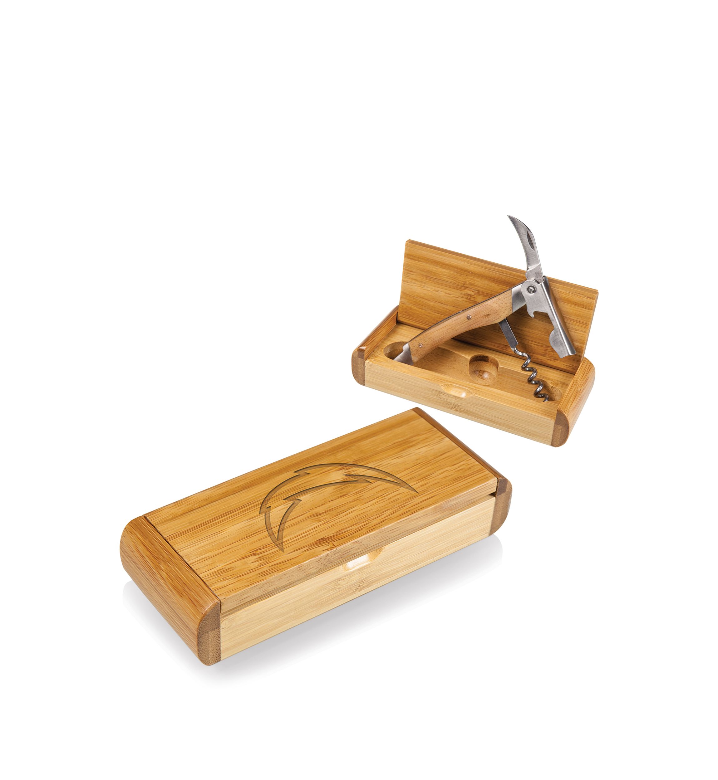 NFL Los Angeles Chargers Elan Deluxe Corkscrew in Bamboo Box