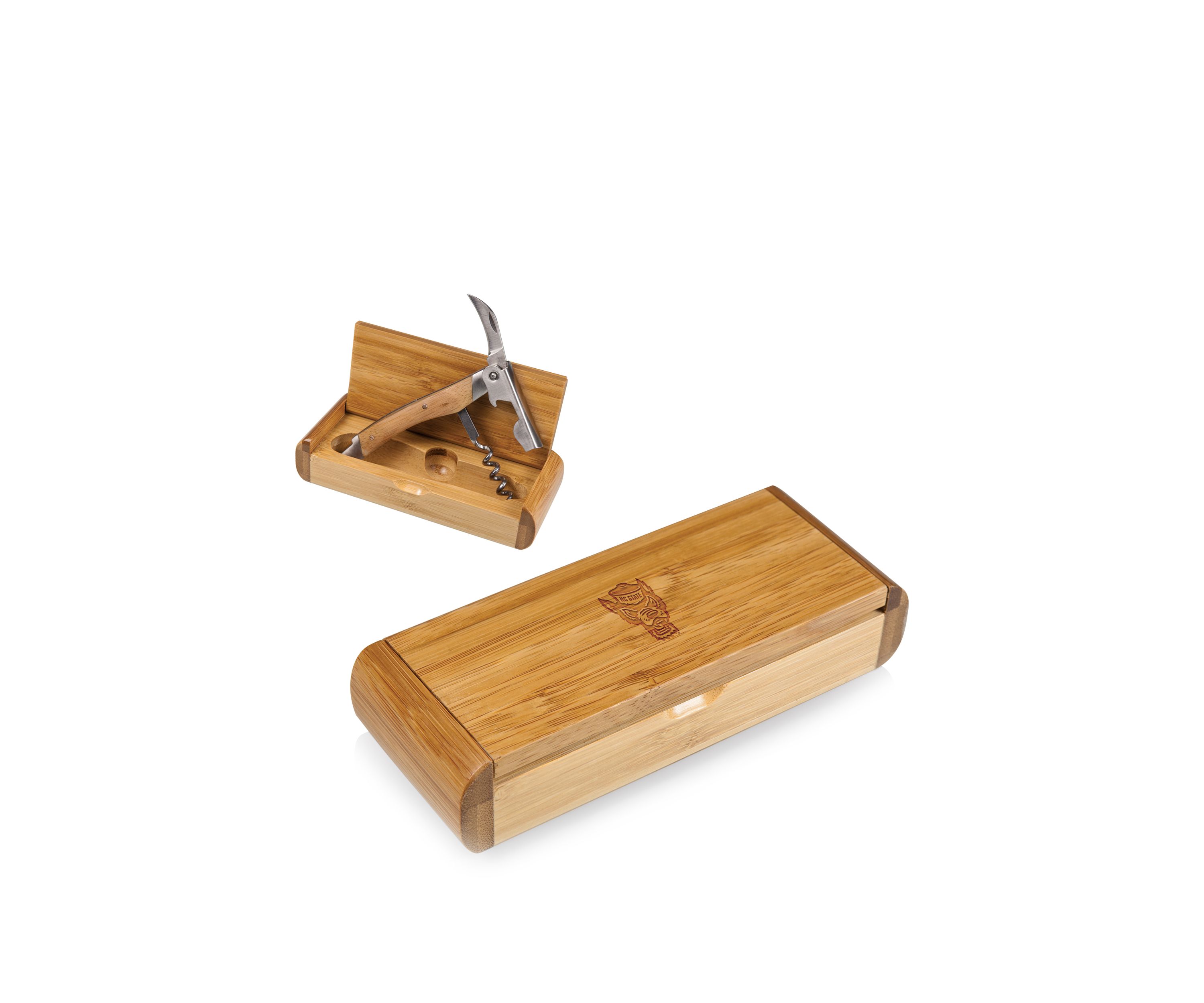 NCAA NC State Wolfpack Elan Deluxe Corkscrew in Bamboo Box