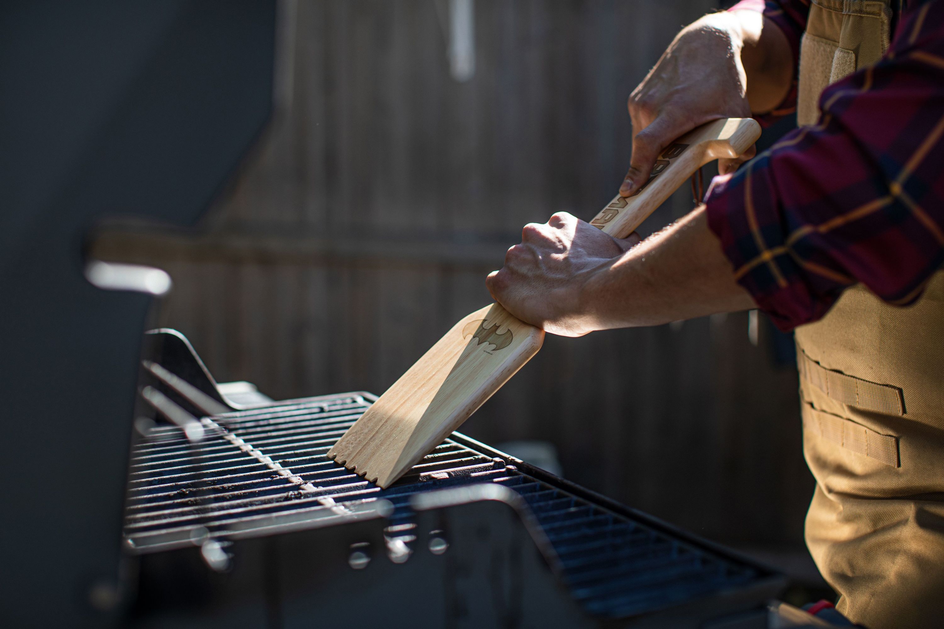 DC Comics Batman Hardwood BBQ Grill Scraper with Bottle Opener