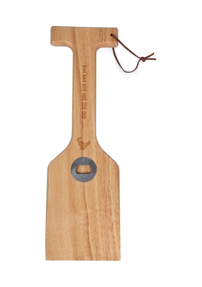 NFL Houston Texans Hardwood BBQ Grill Scraper with Bottle Opener