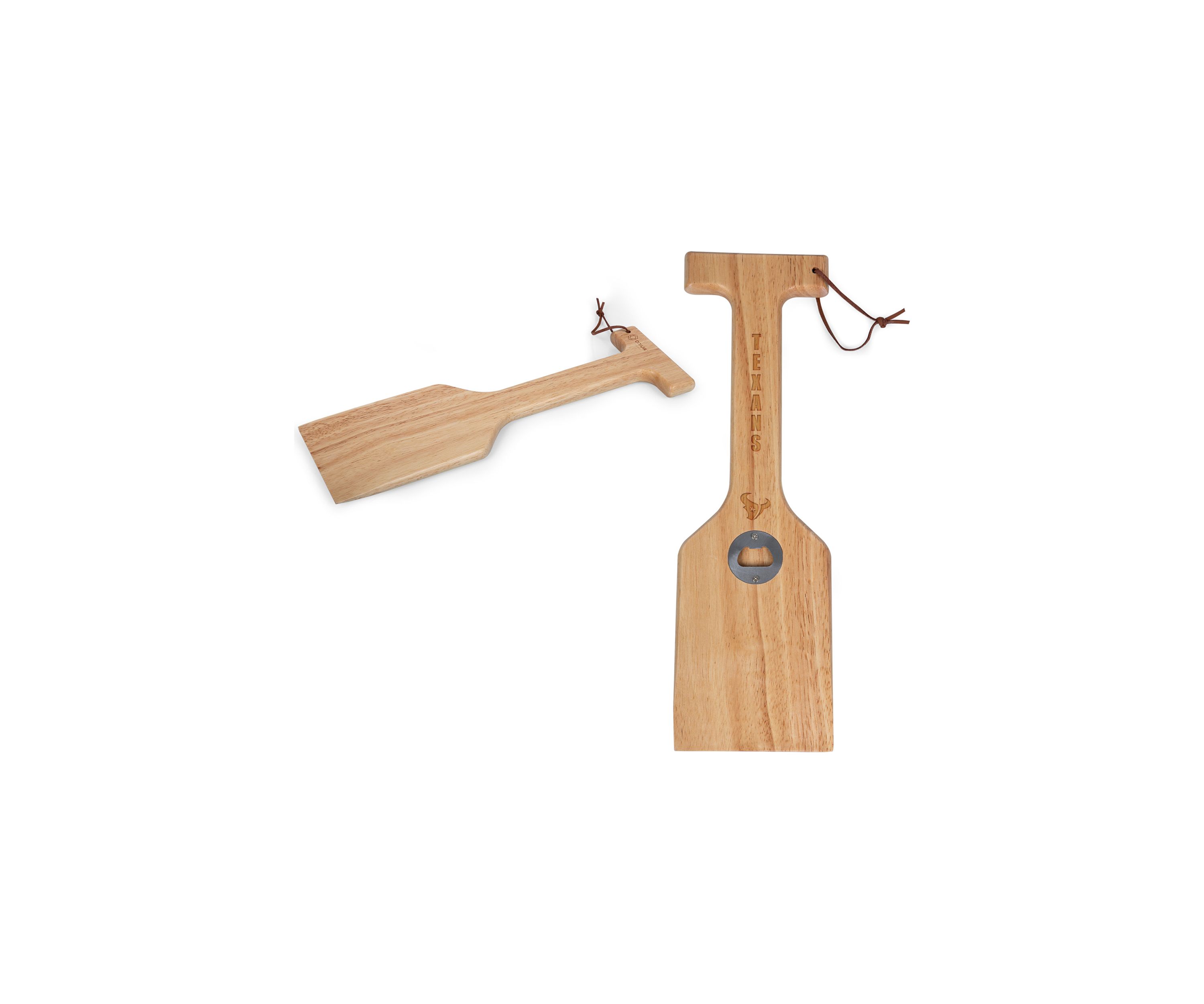 NFL Houston Texans Hardwood BBQ Grill Scraper with Bottle Opener