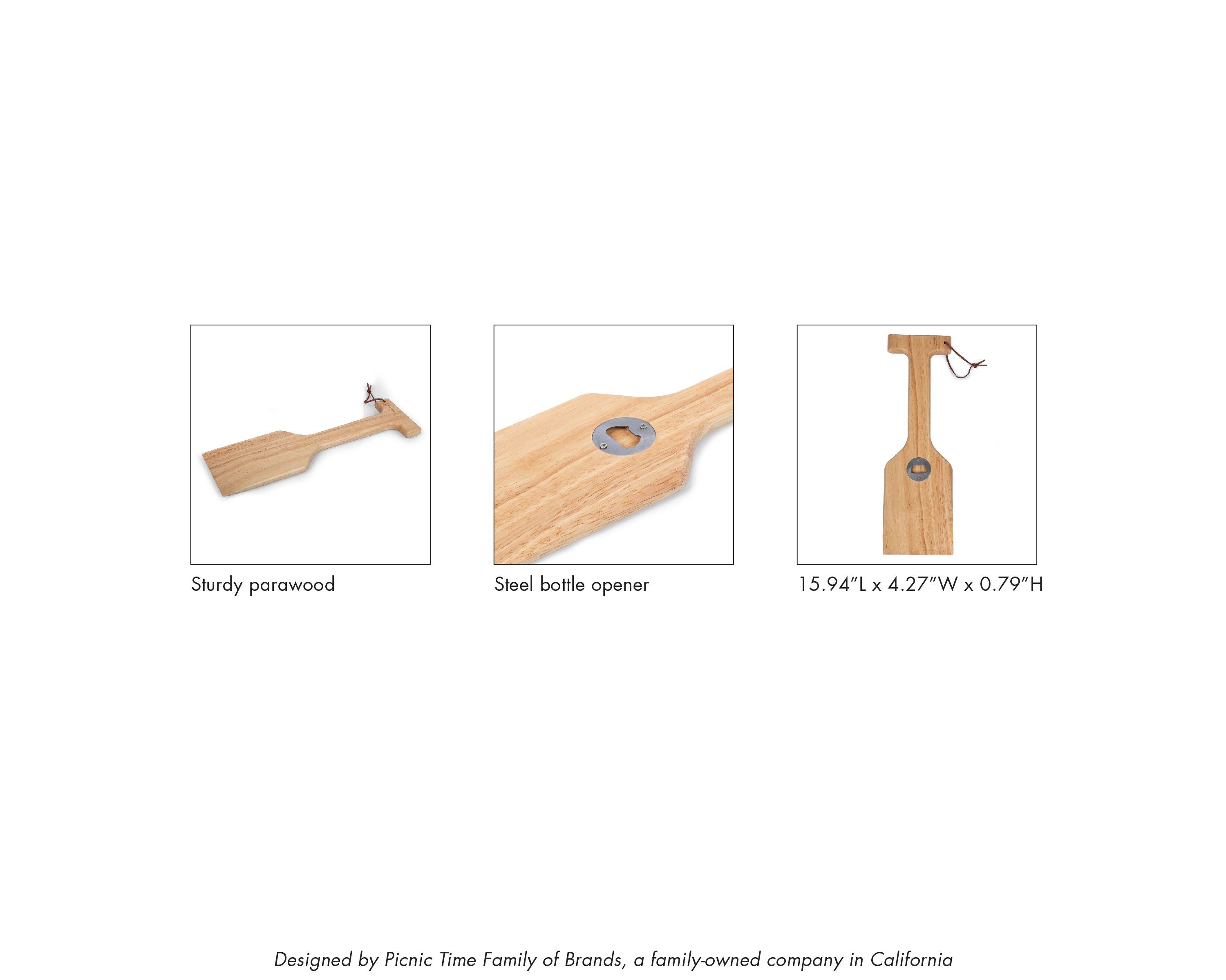 NCAA Rhode Island Rams Hardwood BBQ Grill Scraper with Bottle Opener