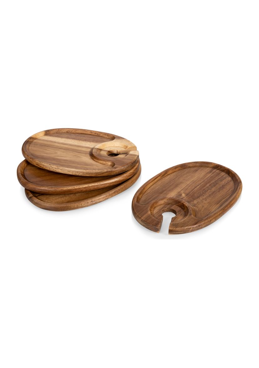 Wine Appetizer Plate Set of 4 