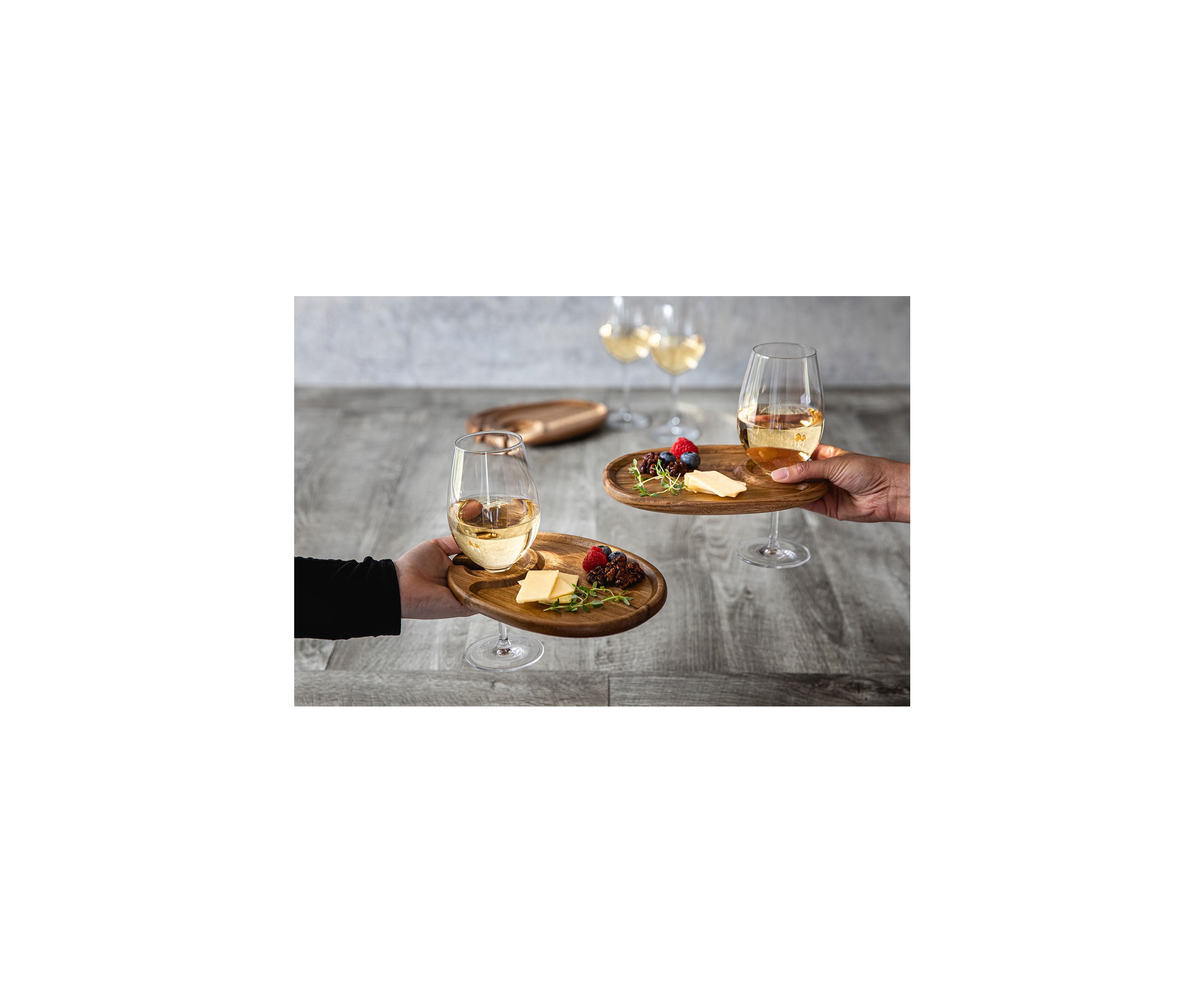 Wine Appetizer Plate Set of 4 