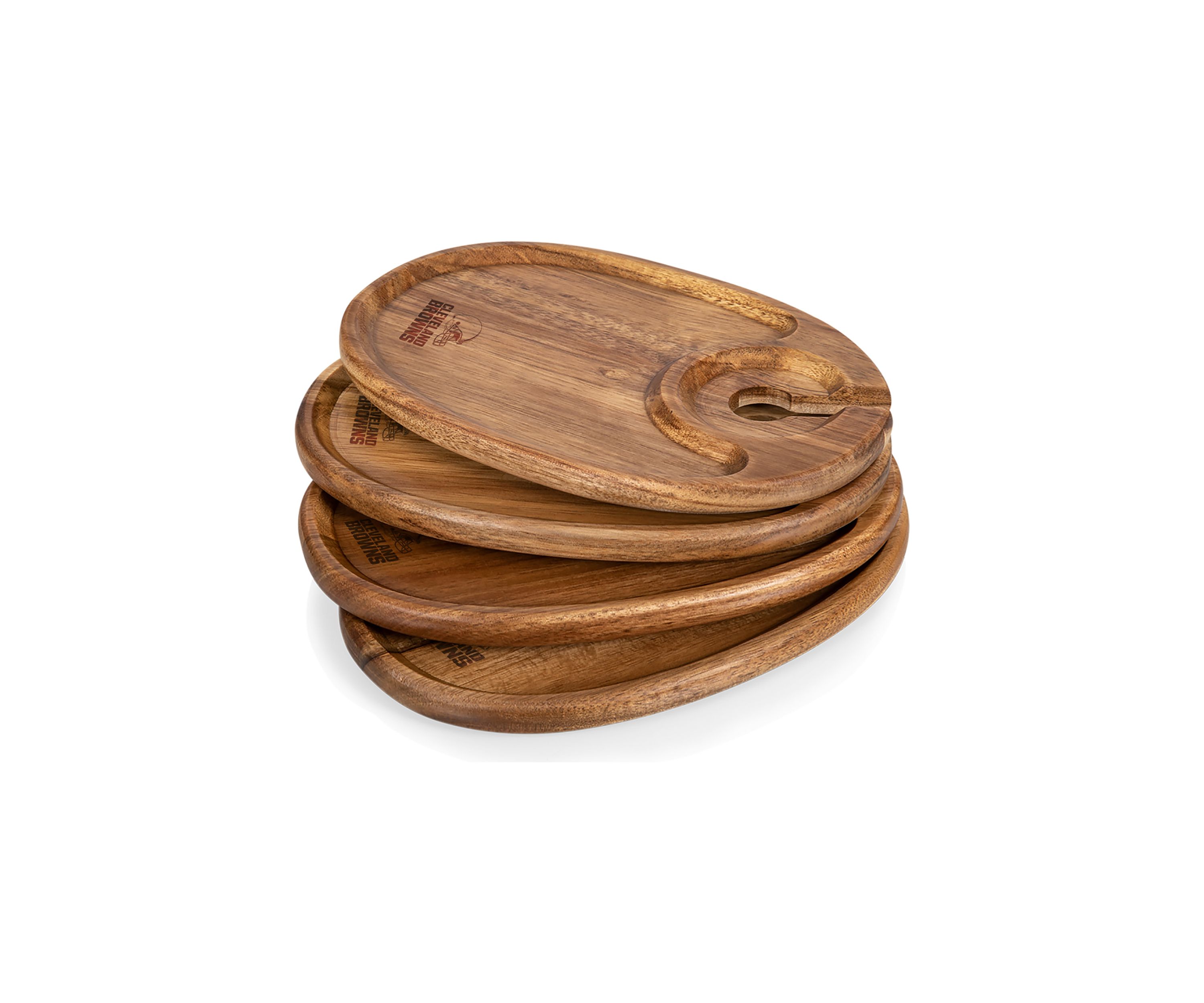 NFL Cleveland Browns Wine Appetizer Plate Set Of 4