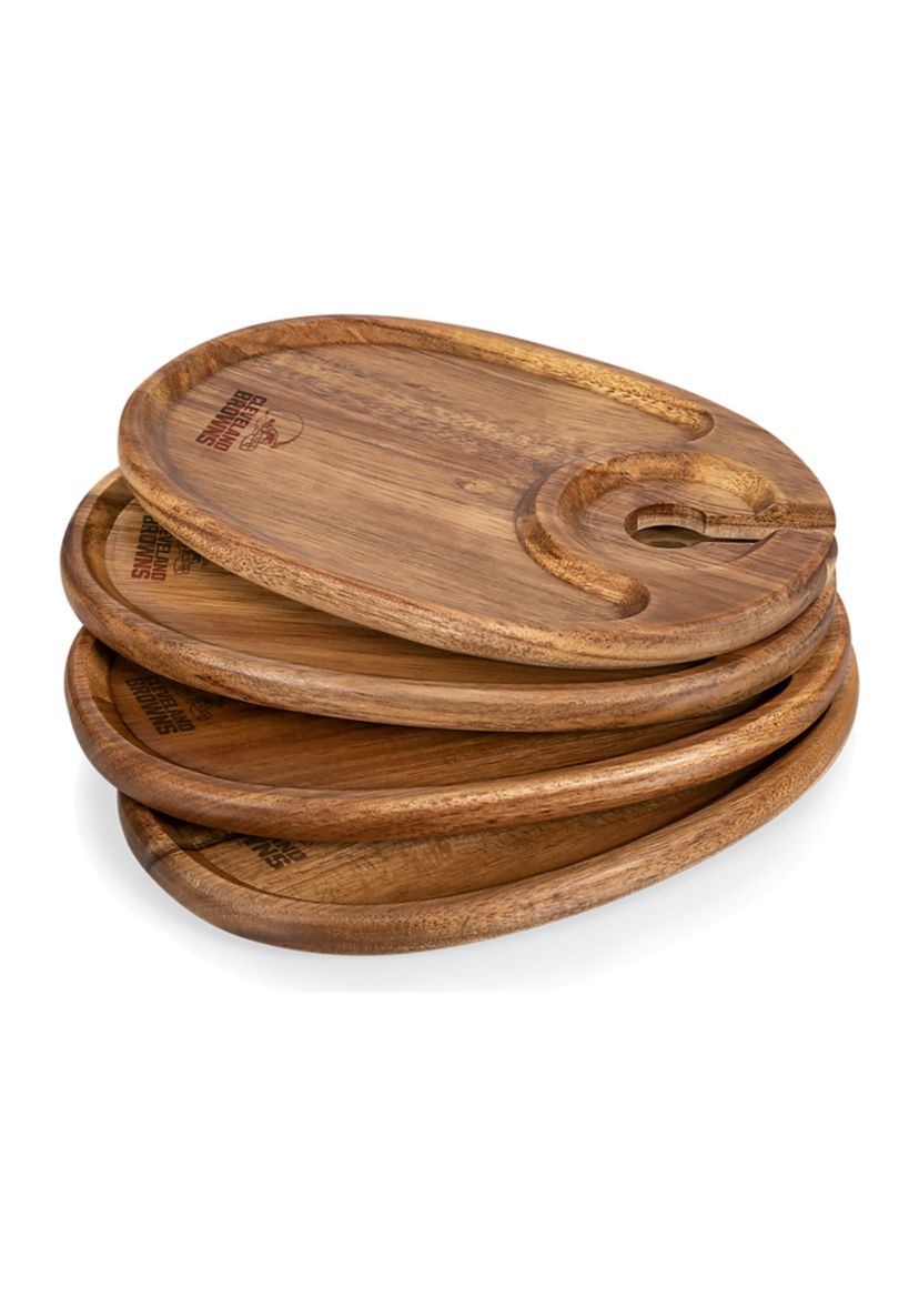 NFL Cleveland Browns Wine Appetizer Plate Set Of 4