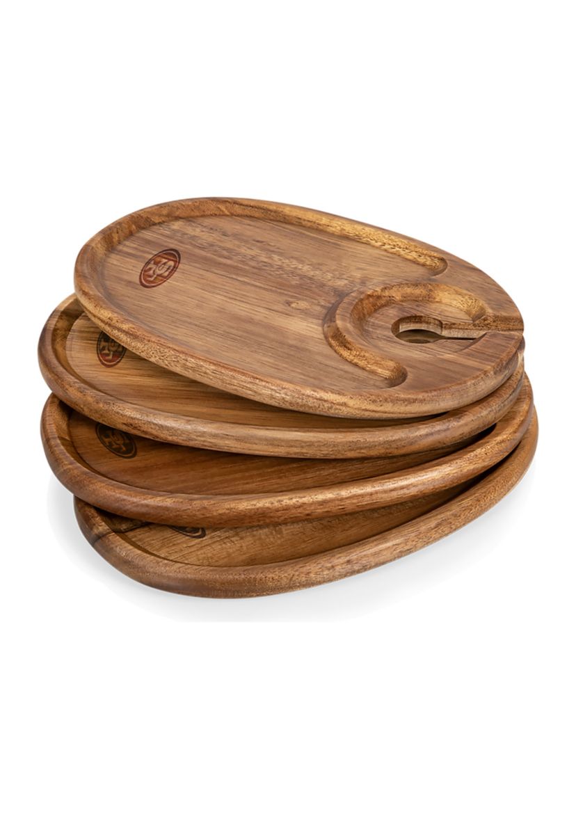 NFL San Francisco 49ers Wine Appetizer Plate Set Of 4