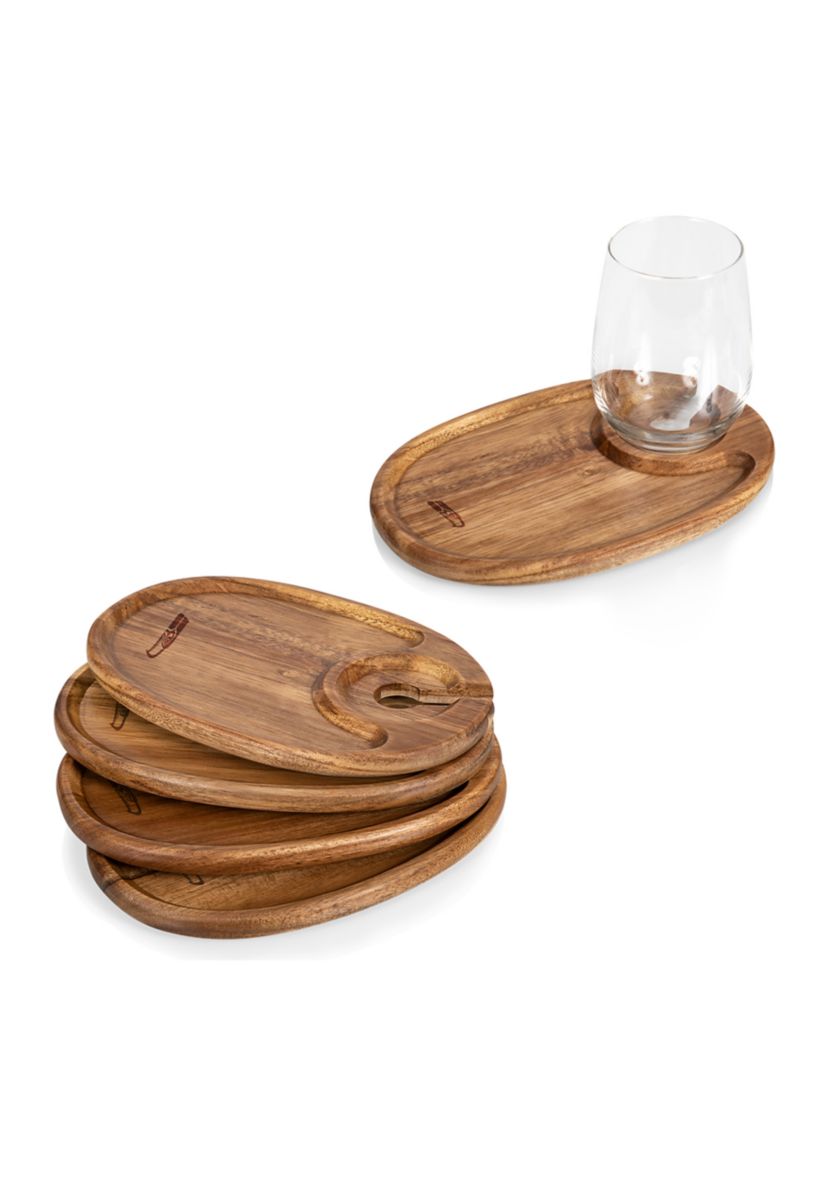 NFL Seattle Seahawks Wine Appetizer Plate Set Of 4