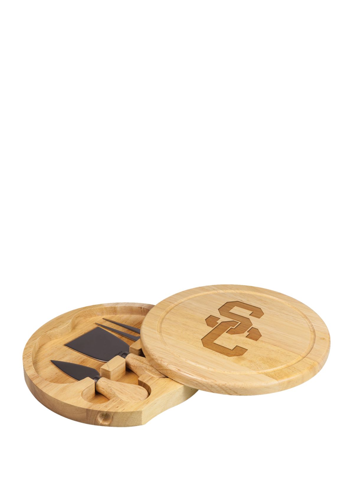 NCAA USC Trojans Brie Cheese Cutting Board & Tools Set