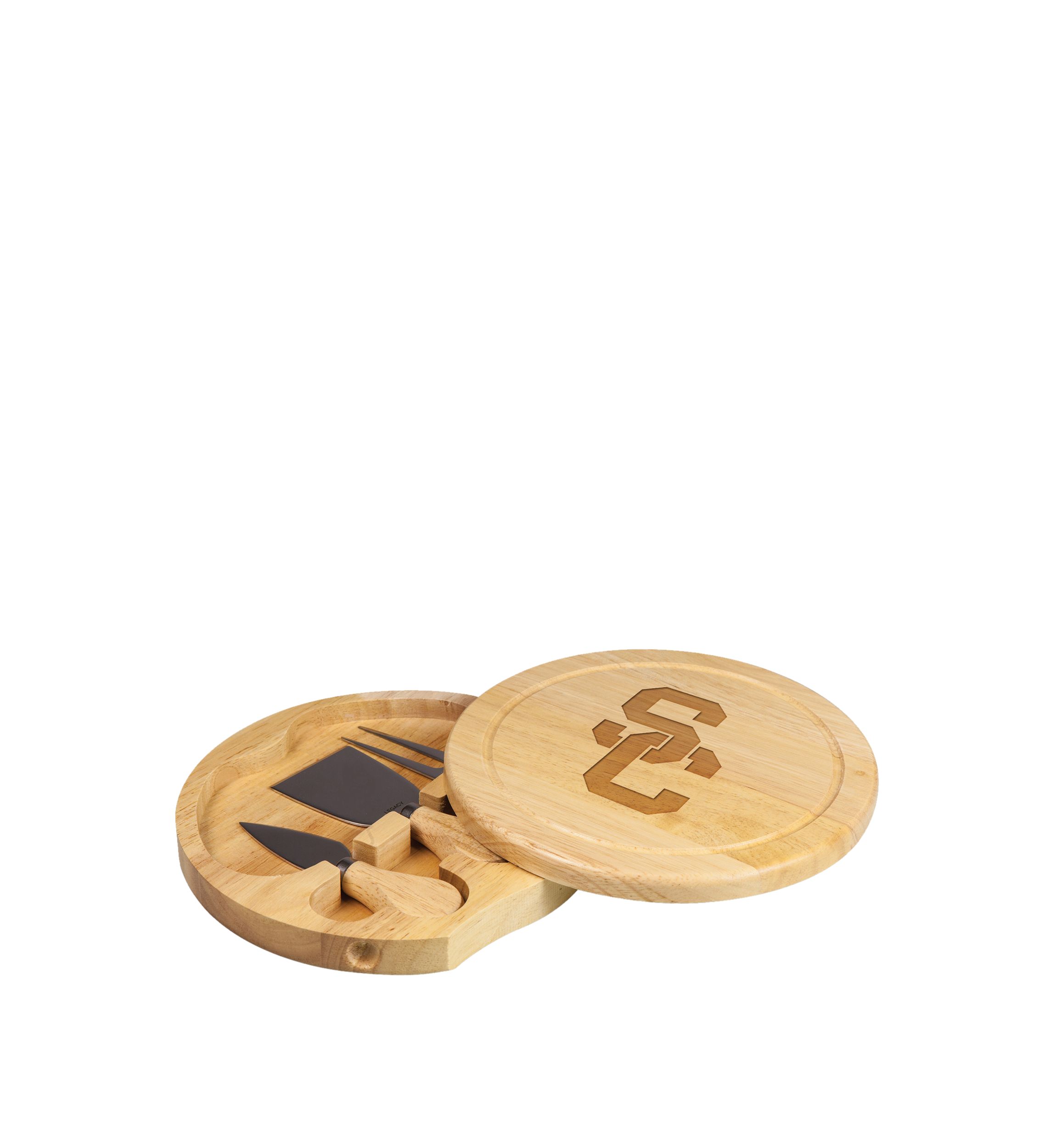 NCAA USC Trojans Brie Cheese Cutting Board & Tools Set