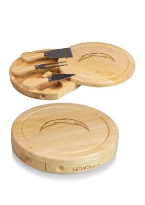 Toscana NFL Los Angeles Chargers Brie Cheese Cutting Board and Tools Set