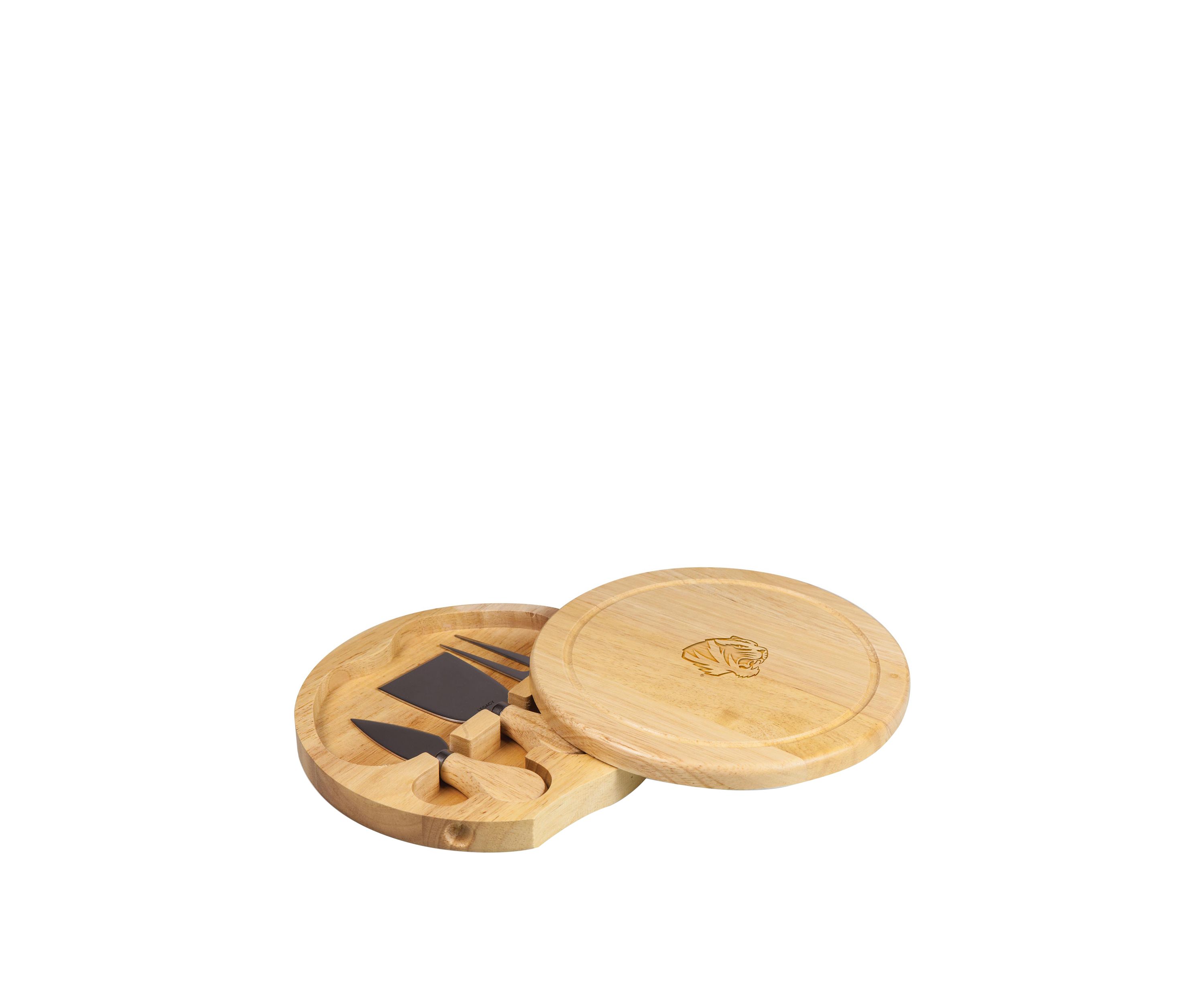 NCAA Mizzou Tigers Brie Cheese Cutting Board & Tools Set