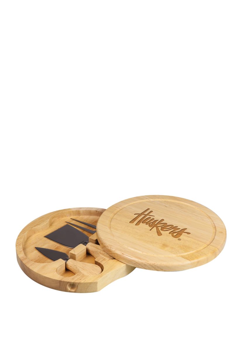 NCAA Nebraska Cornhuskers Brie Cheese Cutting Board & Tools Set