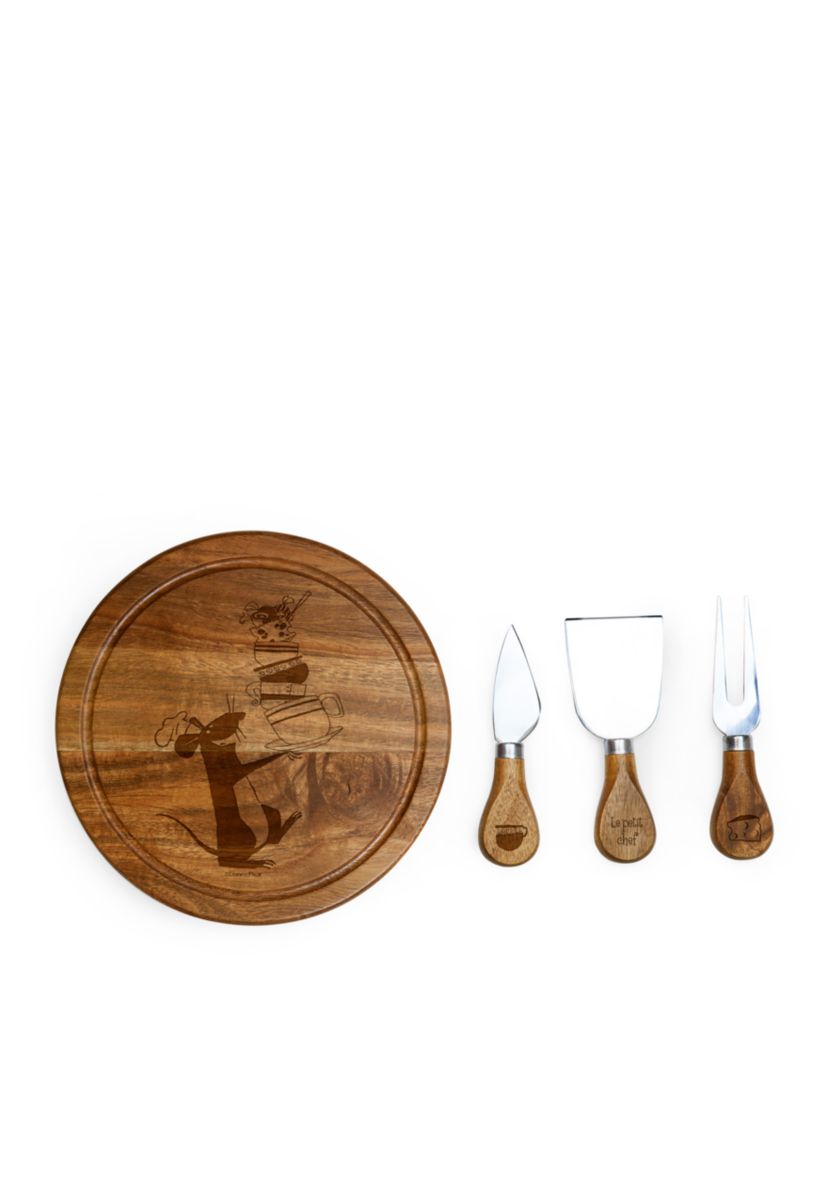 Ratatouille Acacia Brie Cheese Board and Tools Set