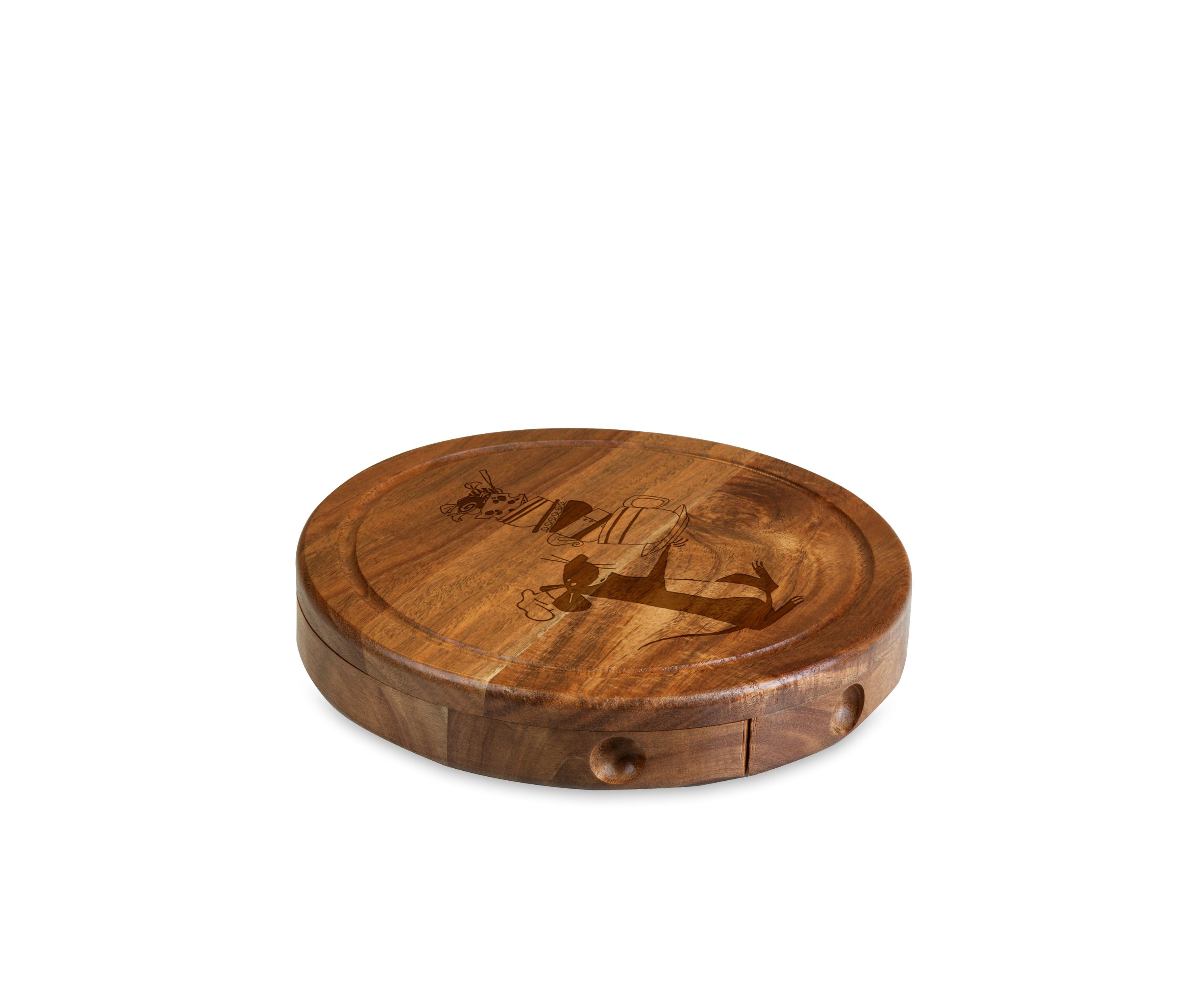 Ratatouille Acacia Brie Cheese Board and Tools Set
