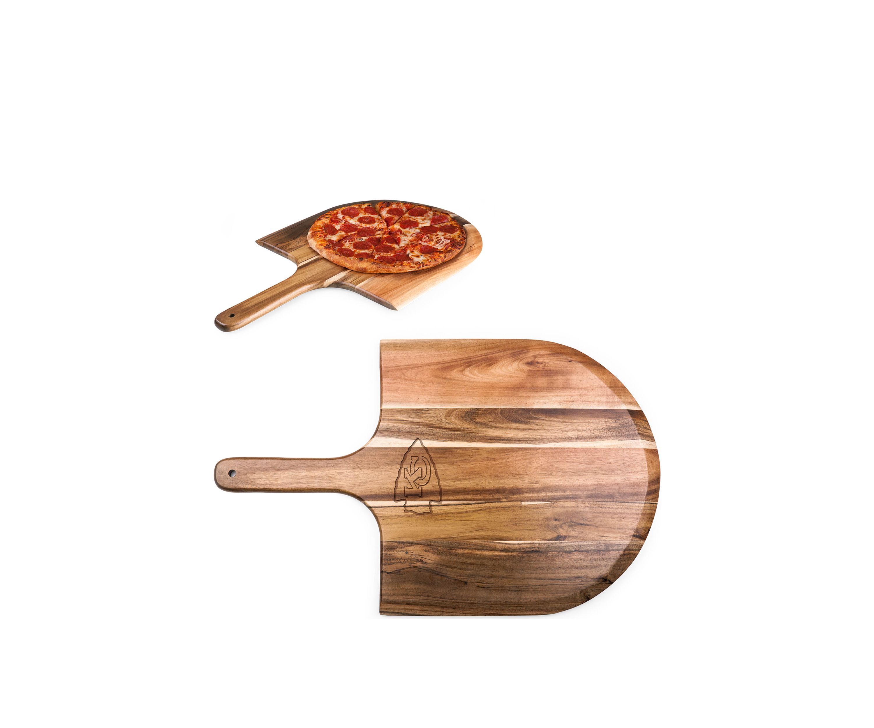NFL Kansas City Chiefs Acacia Pizza Peel Serving Paddle