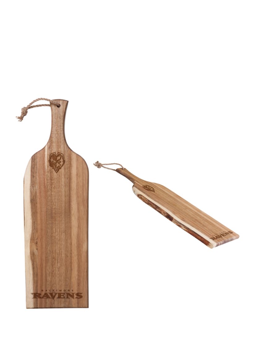 NFL Baltimore Ravens Artisan 24 Inch Acacia Serving Plank & Cutting Board