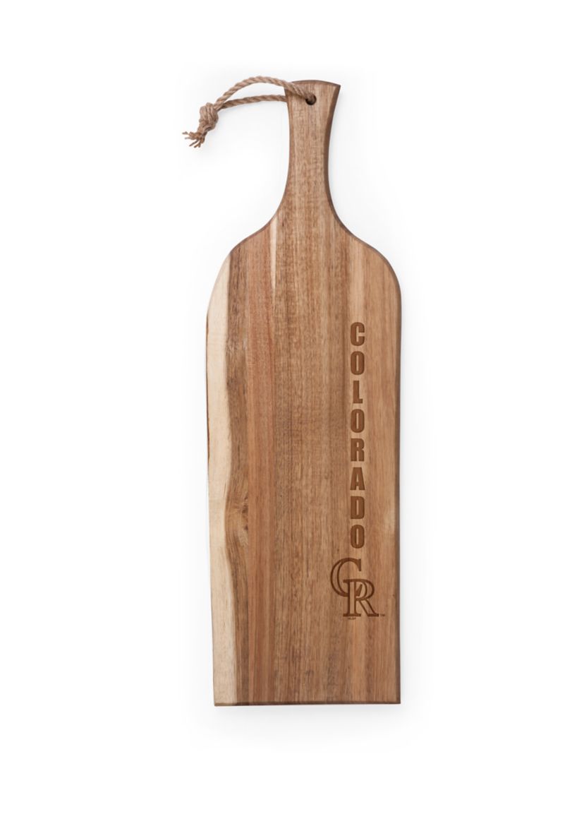MLB Colorado Rockies Artisan 24 Inch Acacia Serving Plank