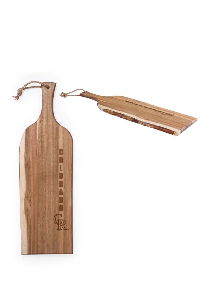 MLB Colorado Rockies Artisan 24 Inch Acacia Serving Plank