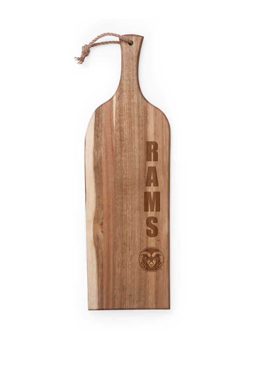 NCAA Colorado State Rams Artisan 24 Inch Acacia Serving Plank and Cutting Board