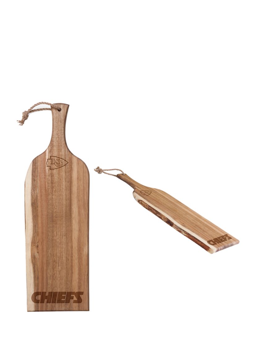 NFL Kansas City Chiefs Artisan 24 Inch Acacia Serving Plank & Cutting Board