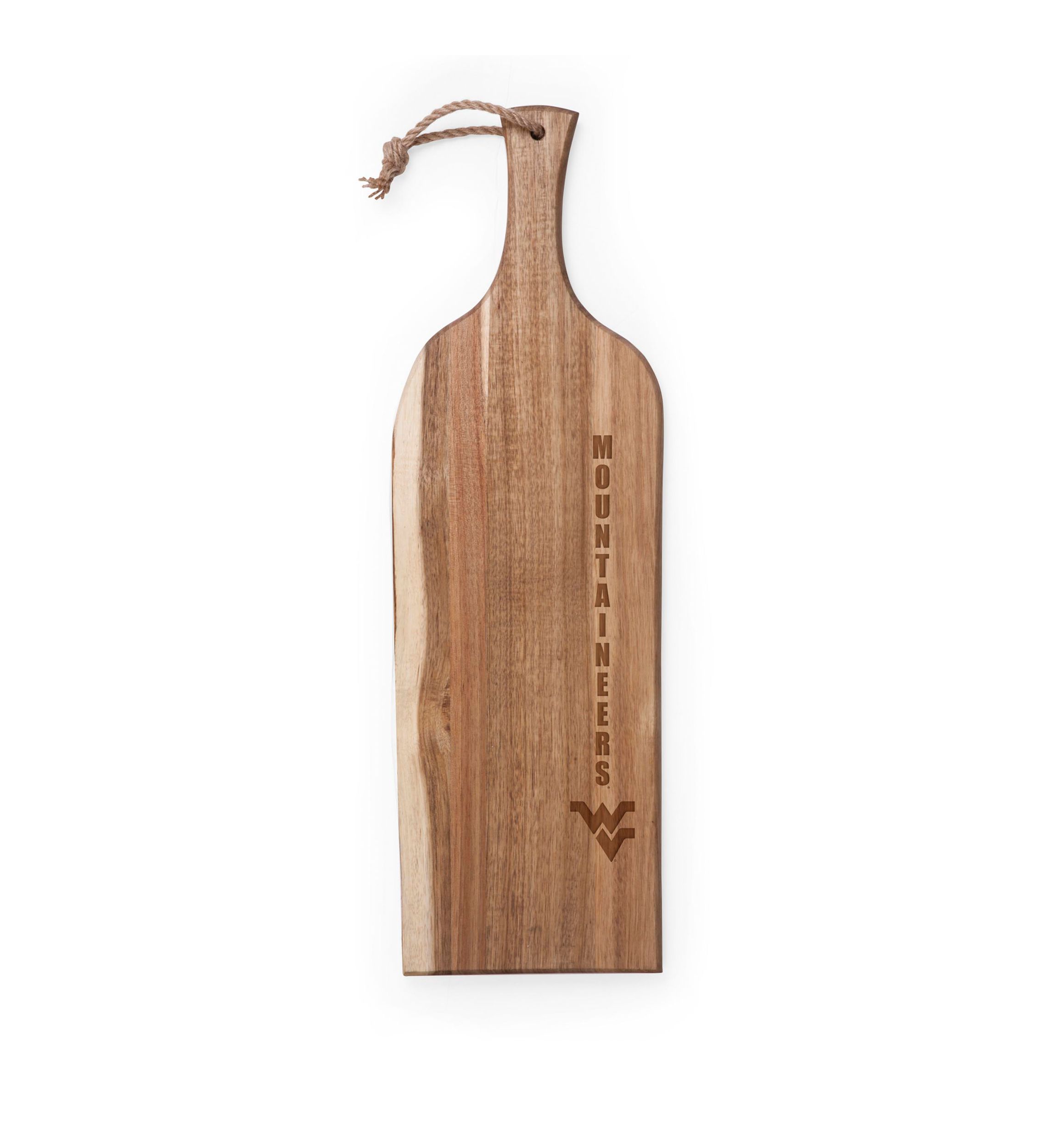 NCAA West Virginia Mountaineers Artisan 24 Inch Acacia Serving Plank & Cutting Board