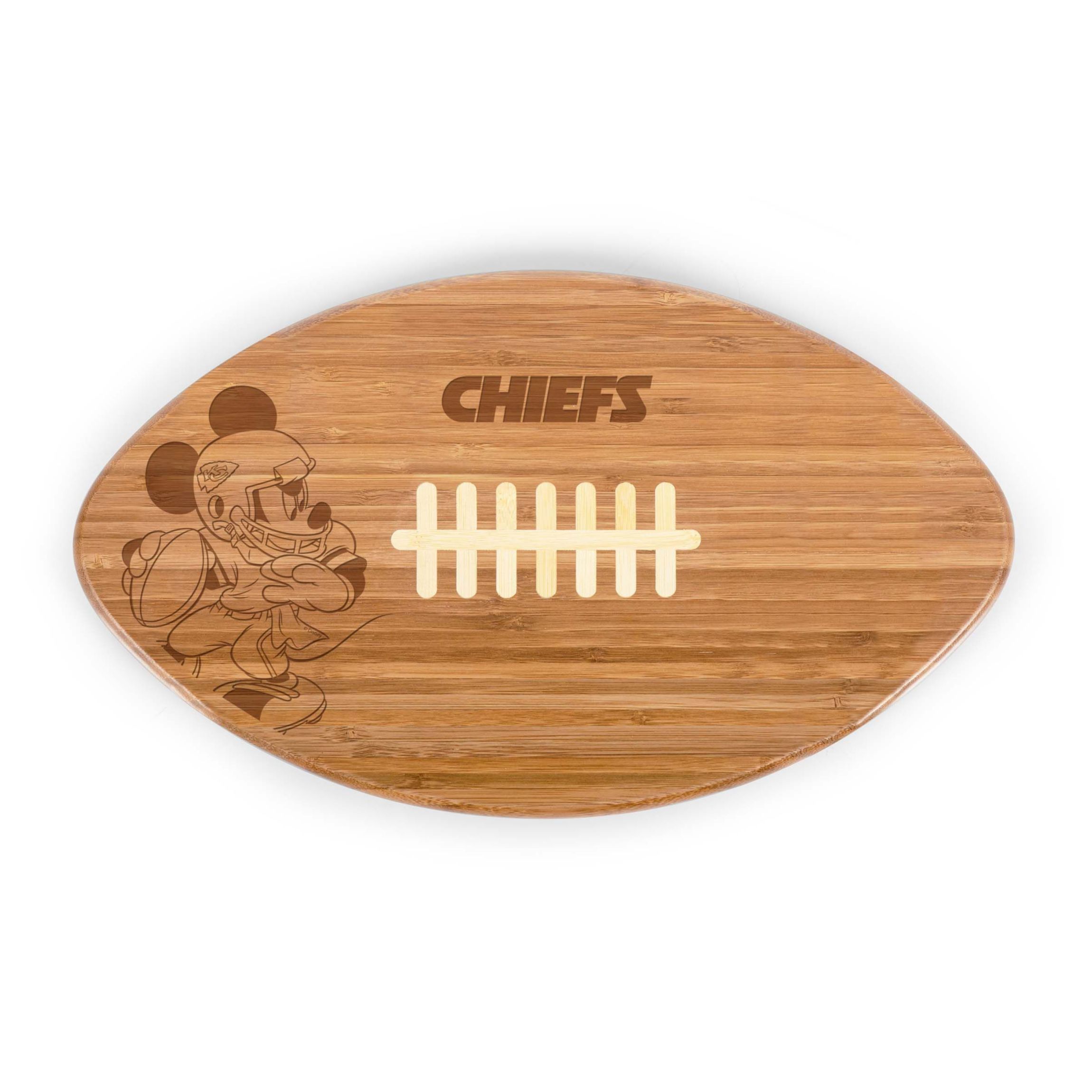 Disney NFL Cobrand Kansas City Chiefs Mickey Mouse Touchdown! Pro Football Cutting Board & Serving Tray