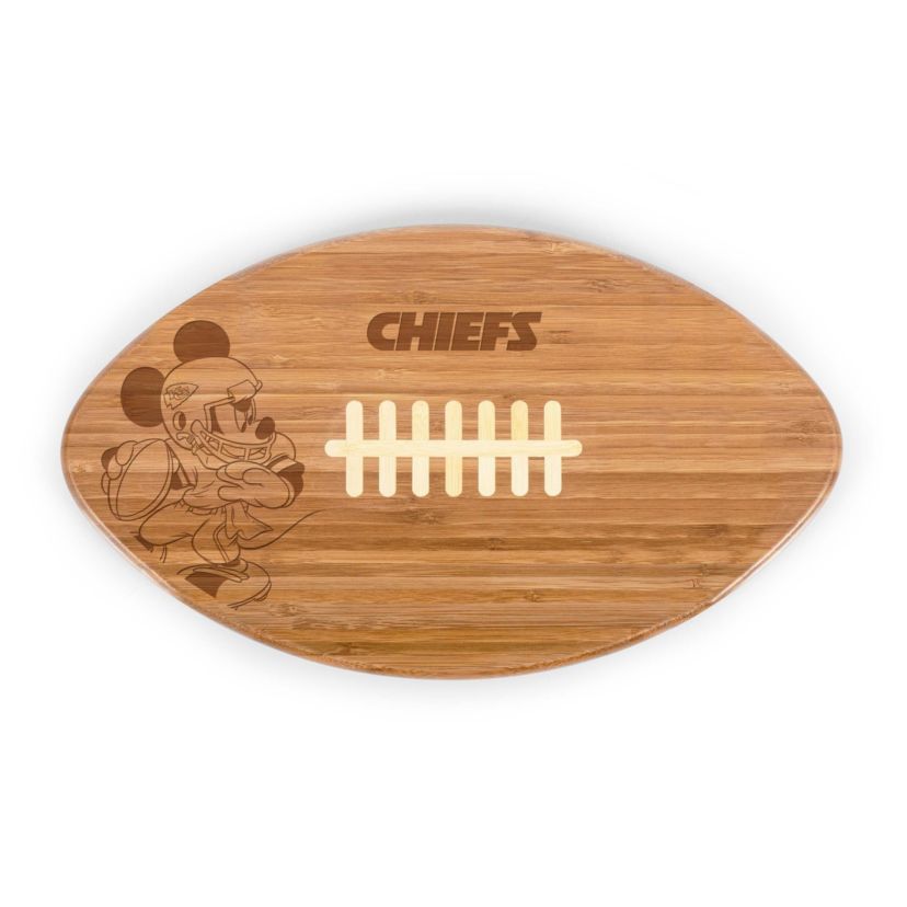 Disney NFL Cobrand Kansas City Chiefs Mickey Mouse Touchdown! Pro Football Cutting Board & Serving Tray