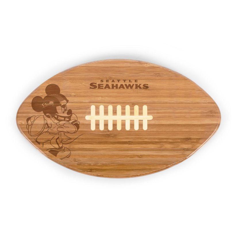 Disney NFL Cobrand Seattle Seahawks Mickey Mouse Touchdown! Pro Football Cutting Board & Serving Tray