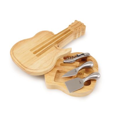 Toscana Guitar Cheese Cutting Board  Tools Set