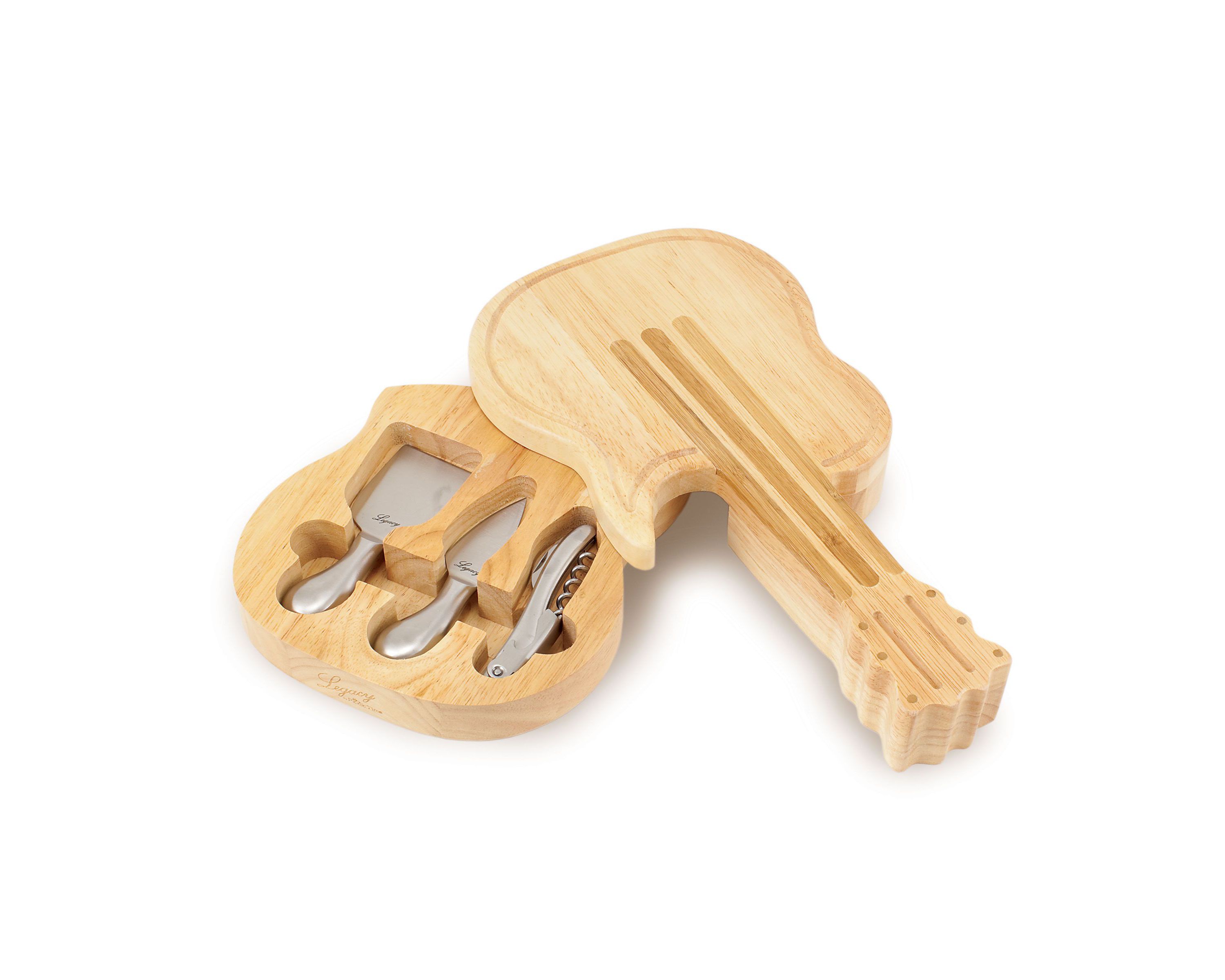 Guitar Cheese Cutting Board & Tools Set