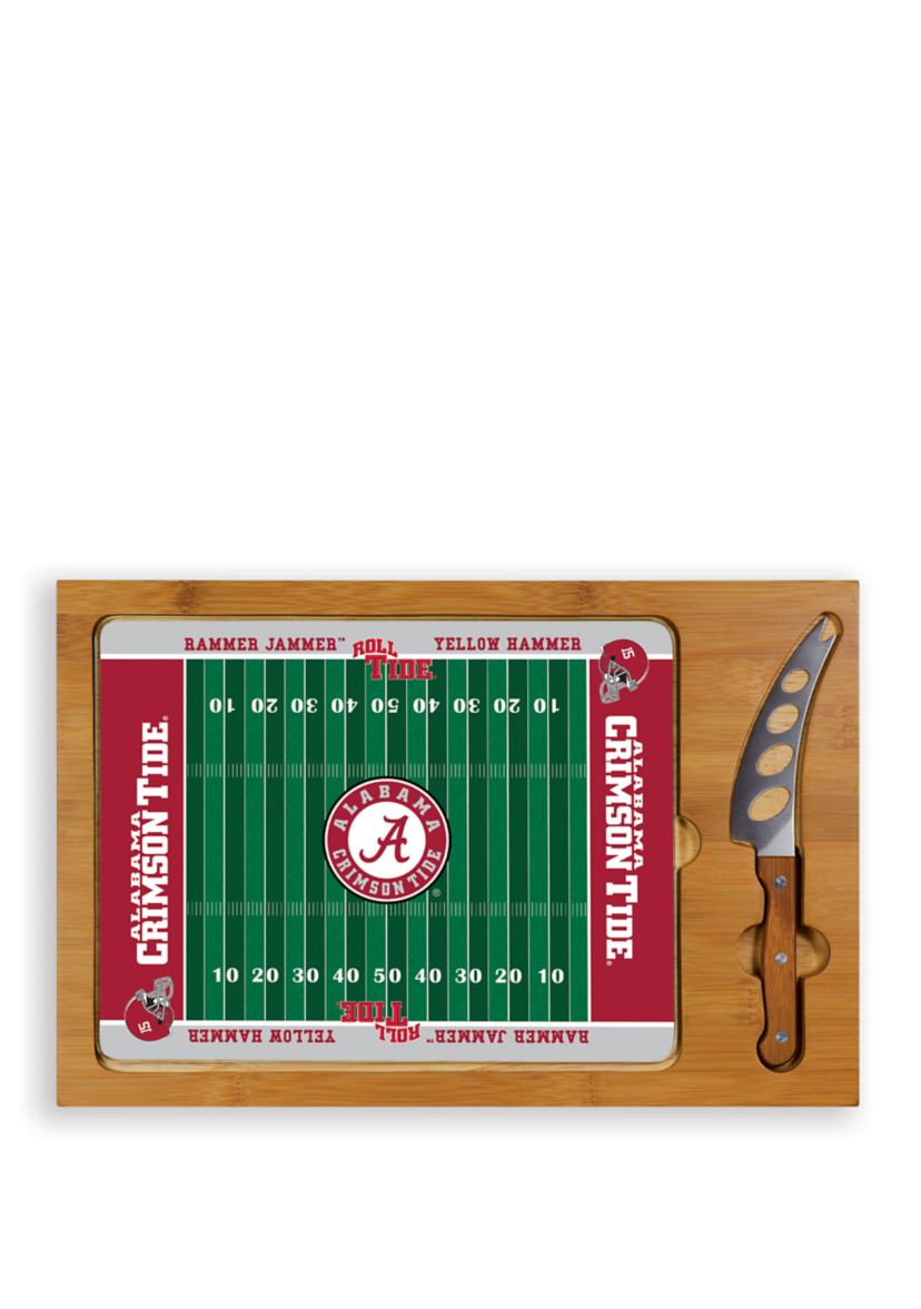 NCAA Alabama Crimson Tide Icon Glass Top Cutting Board & Knife Set
