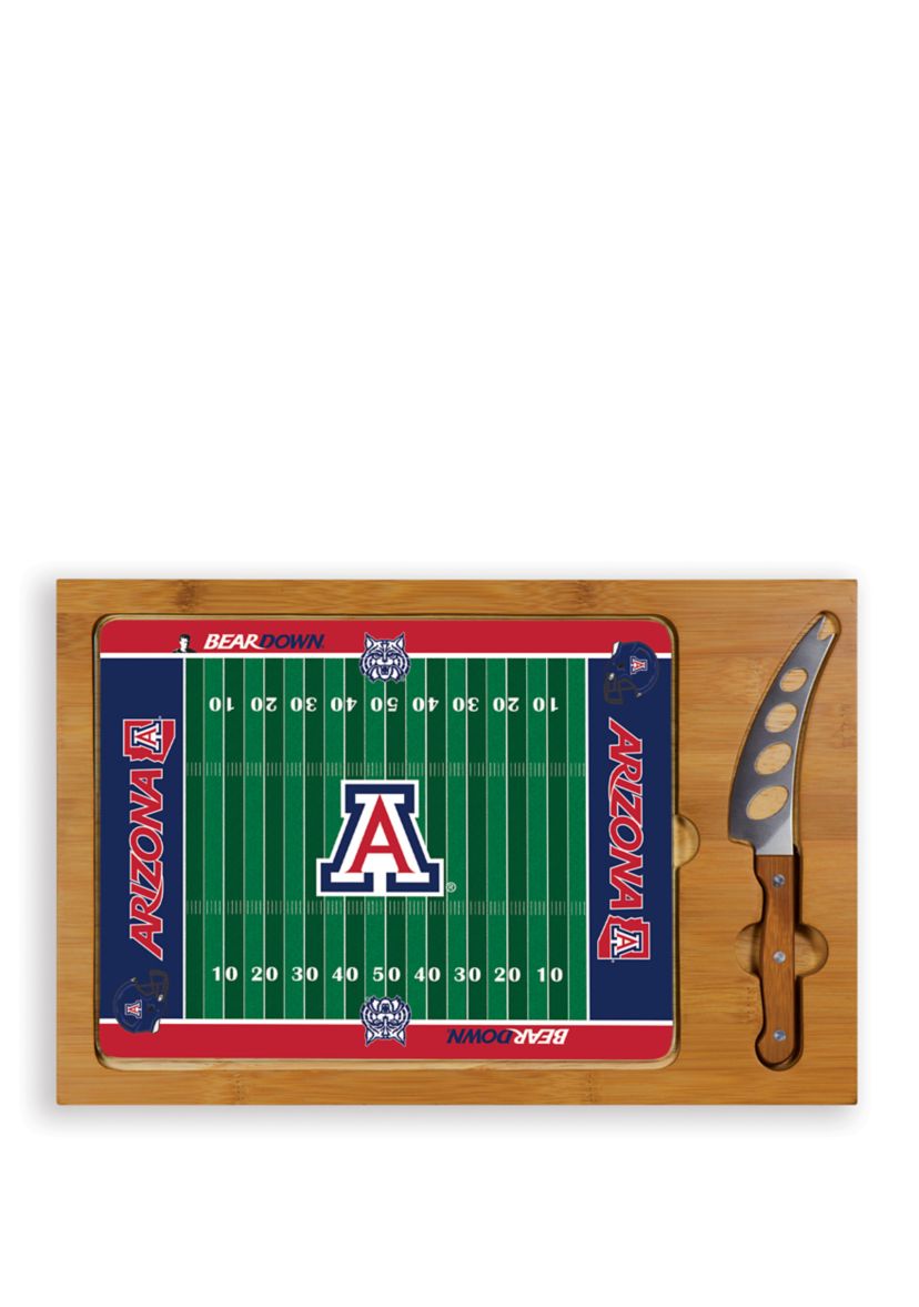 NCAA Arizona Wildcats Icon Glass Top Cutting Board & Knife Set
