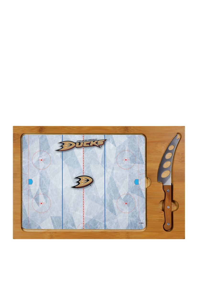 NHL Anaheim Ducks Icon Glass Top Cutting Board & Knife Set