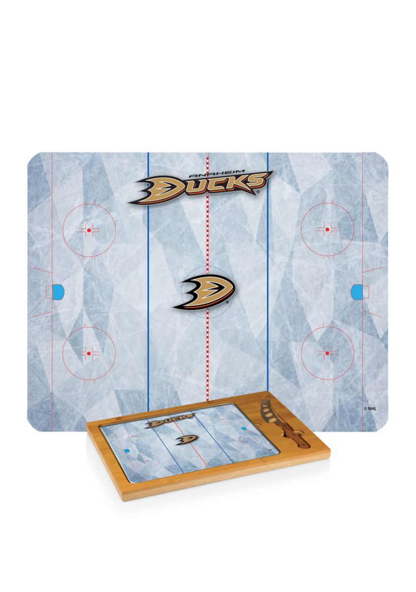 NHL Anaheim Ducks Icon Glass Top Cutting Board & Knife Set