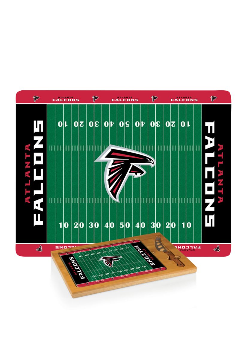 NFL Atlanta Falcons Icon Glass Top Cutting Board & Knife Set