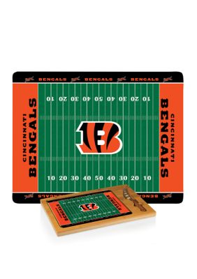 Toscana NFL Cincinnati Bengals Icon Glass Top Cutting Board & Knife Set
