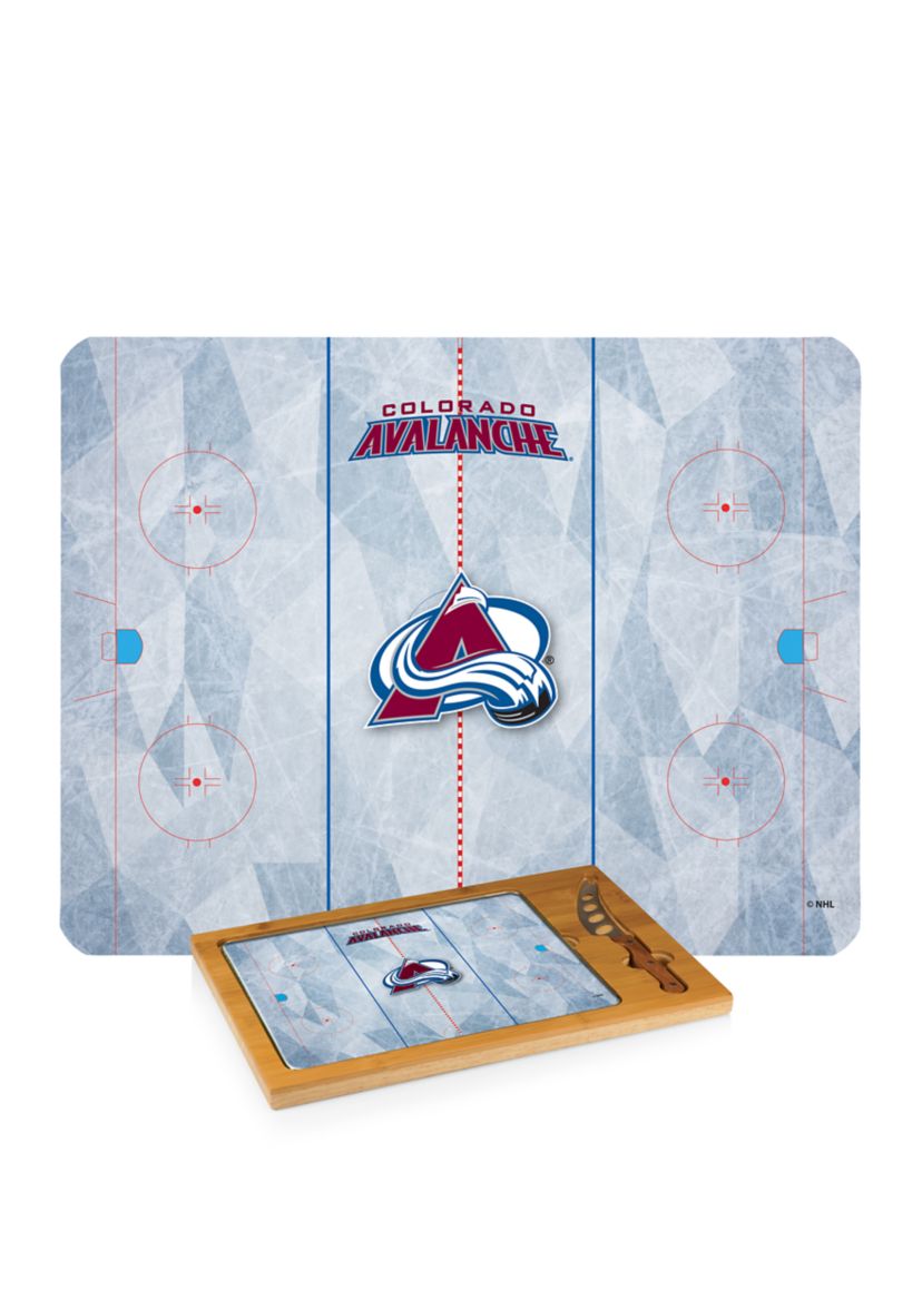 NHL Colorado Avalanche Icon Glass Top Cutting Board & Knife Set