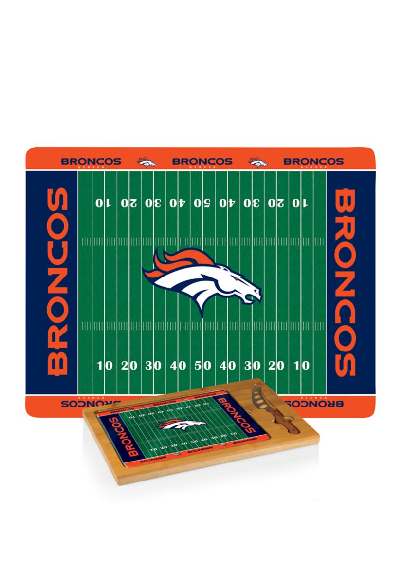 NFL Denver Broncos Icon Glass Top Cutting Board & Knife Set