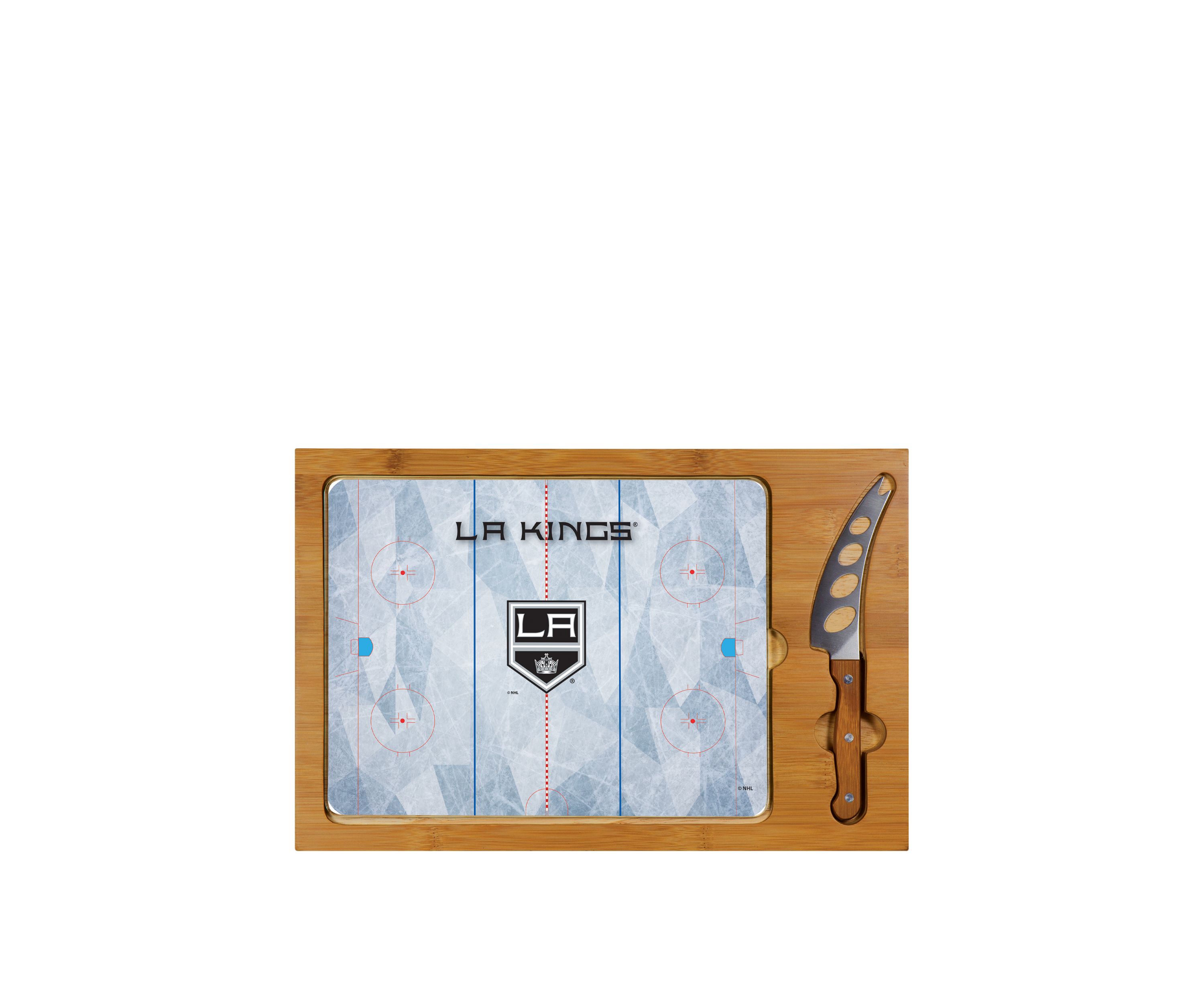 NHL Los Angeles Kings Icon Glass Top Cutting Board & Knife Set