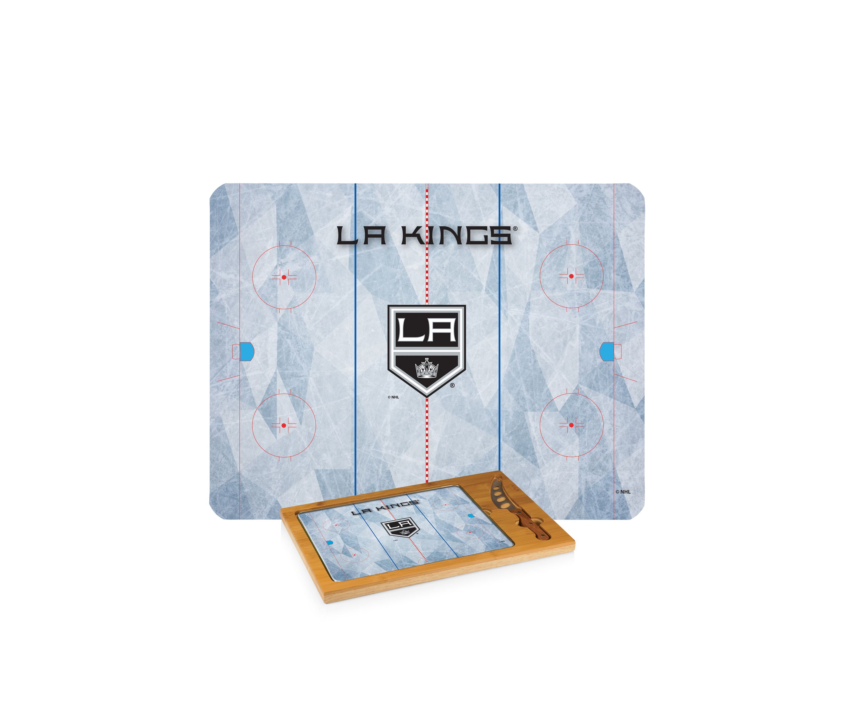 NHL Los Angeles Kings Icon Glass Top Cutting Board & Knife Set