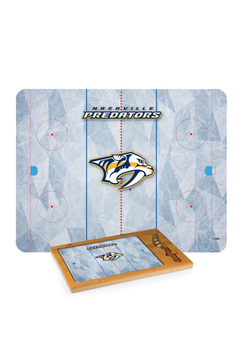 NHL Nashville Predators Icon Glass Top Cutting Board & Knife Set