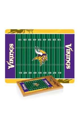 Toscana NFL Minnesota Vikings Icon Glass Top Cutting Board & Knife Set