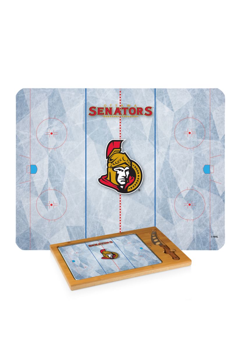 NHL Ottawa Senators Icon Glass Top Cutting Board & Knife Set
